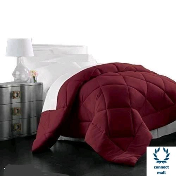 Elegant 200 GSM Microfibre Comforter Single  Bed for Winter | Luxurious Quilt Blanket Double Bed | Soft Microfiber Qulits AC Comforters | Size 90X60 Inch  Maroon -  Free Size, Maroon, Cotton, Pack of1